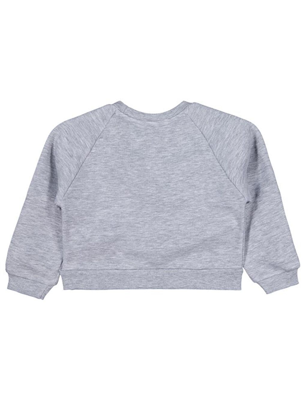 Gri Girls Ponpon Aksesuarlı 2-5 Yaş Sweatshirt-1