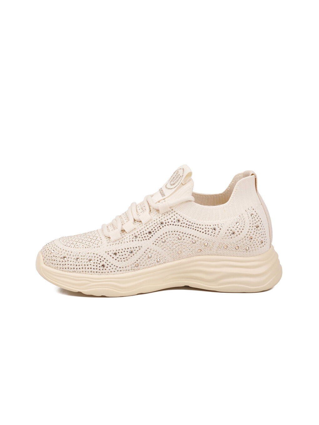 Bej Anorak Hafif Esnek Bağcıklı Kadın Casual Ayakkabı 2061 G-3