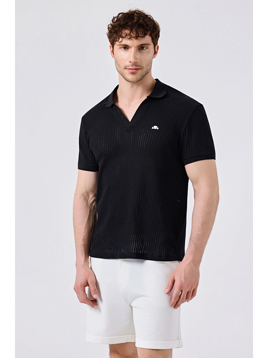Siyah Pamuklu Regular Fit Polo Yaka T Shirt 6SM5047-BK