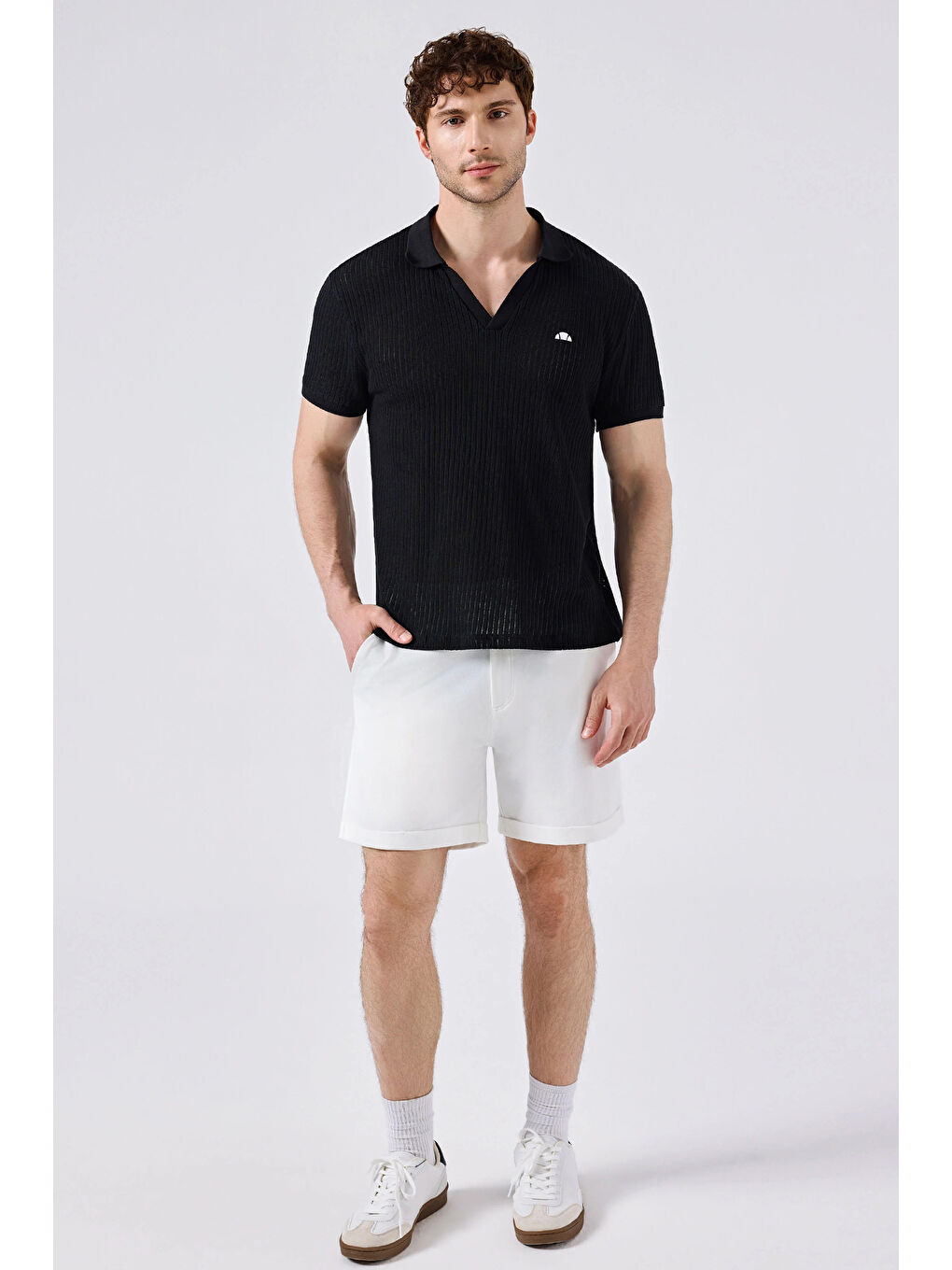 Siyah Pamuklu Regular Fit Polo Yaka T Shirt 6SM5047-BK-1