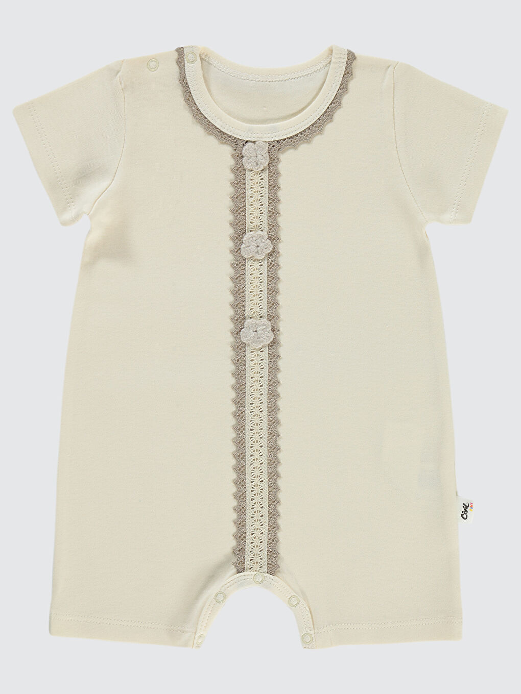 Pembe Baby Kız Bebek Patiksiz Tulum 6-18 Ay Somon