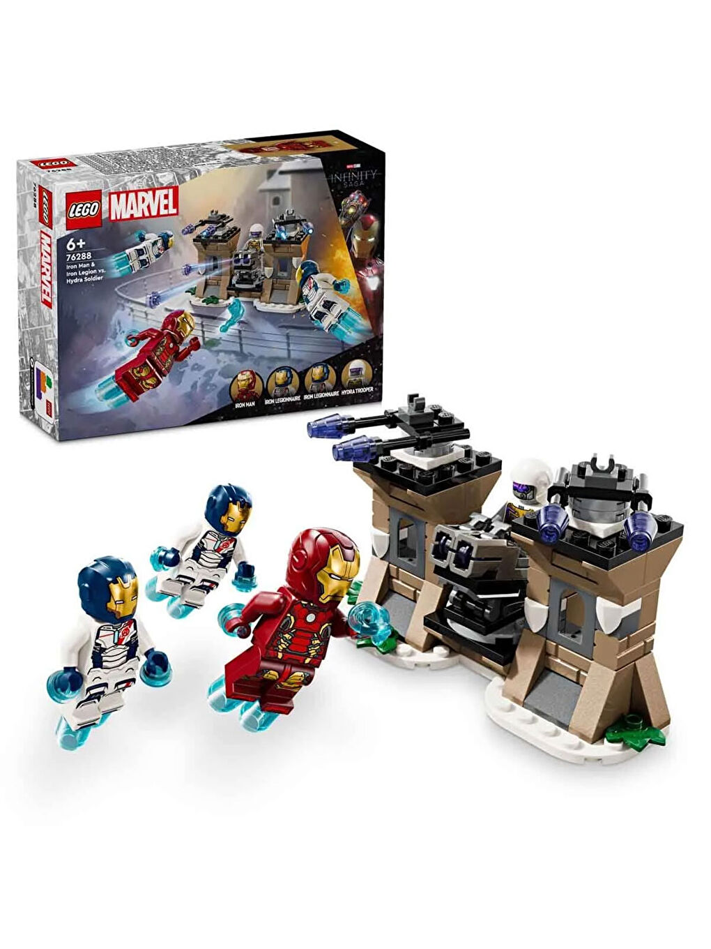 Lego Renksiz Marvel Iron Man ve Iron Ordusu Hydra Soldier’a Karşı 76288