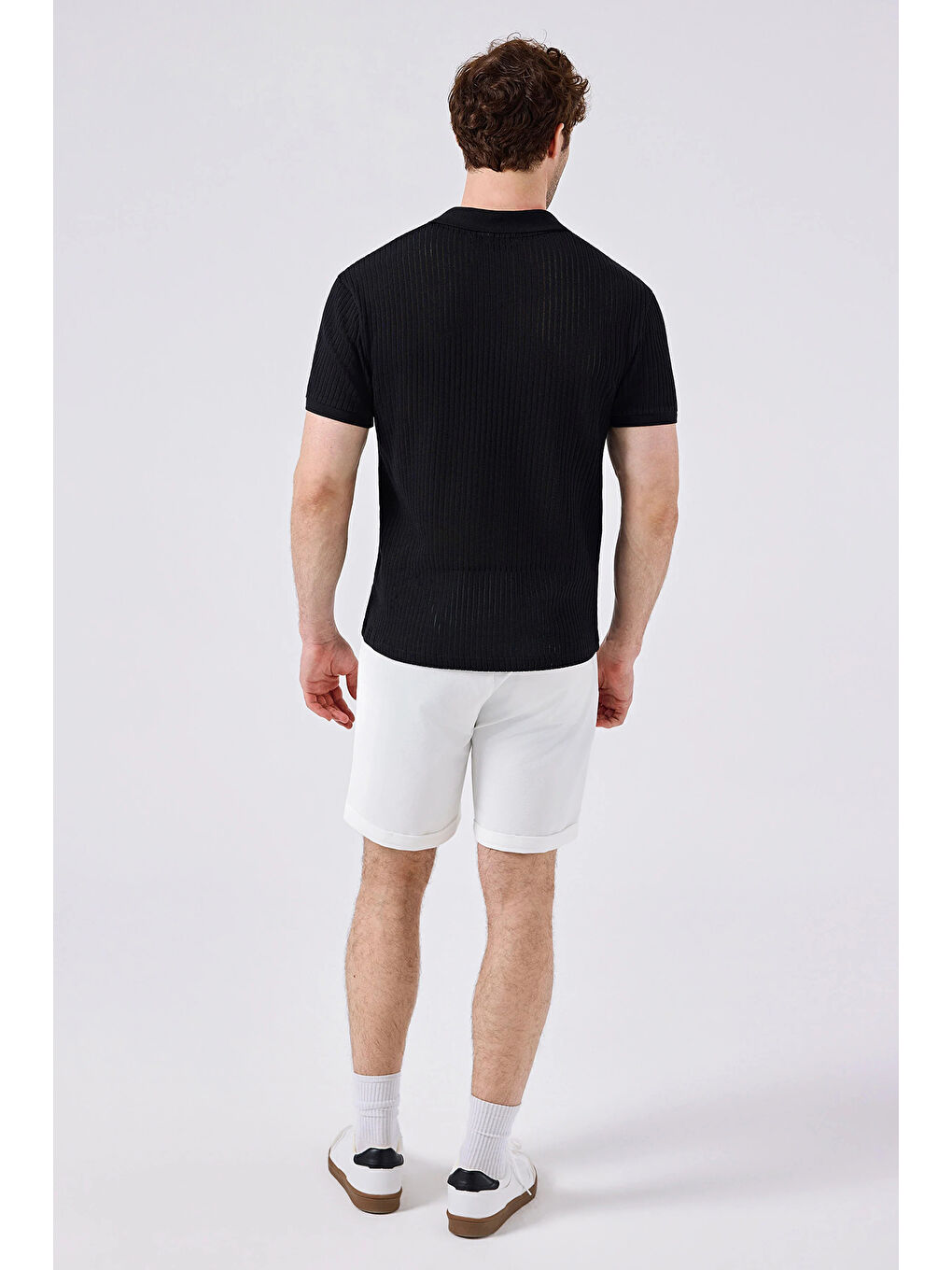 Siyah Pamuklu Regular Fit Polo Yaka T Shirt 6SM5047-BK-4