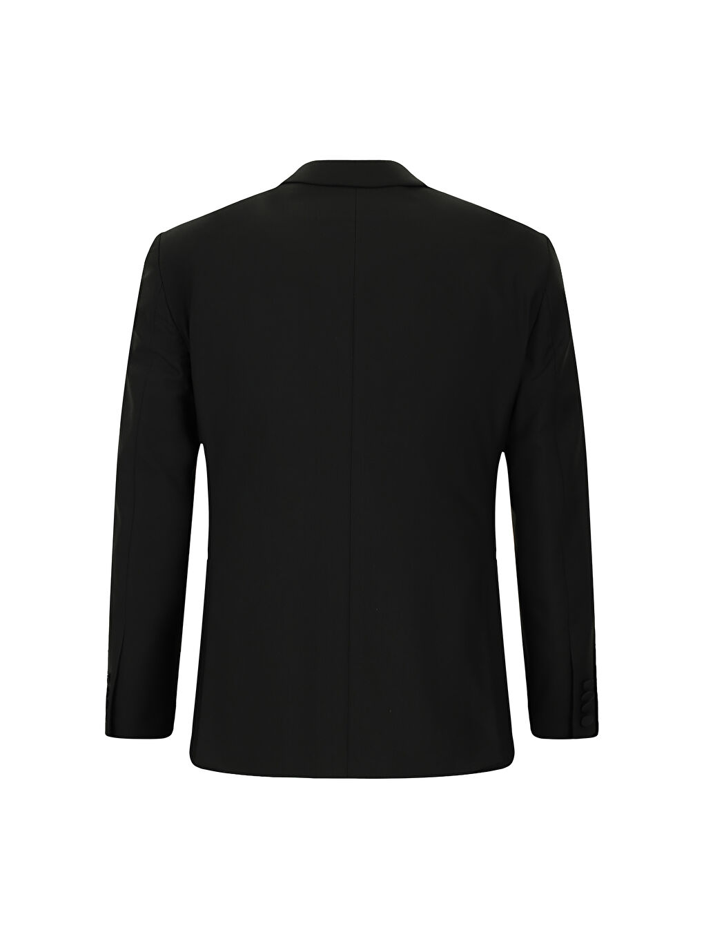 Siyah Slim Fit Dar Kesim Mono Yaka Yelekli Smokin & Damatlık-2