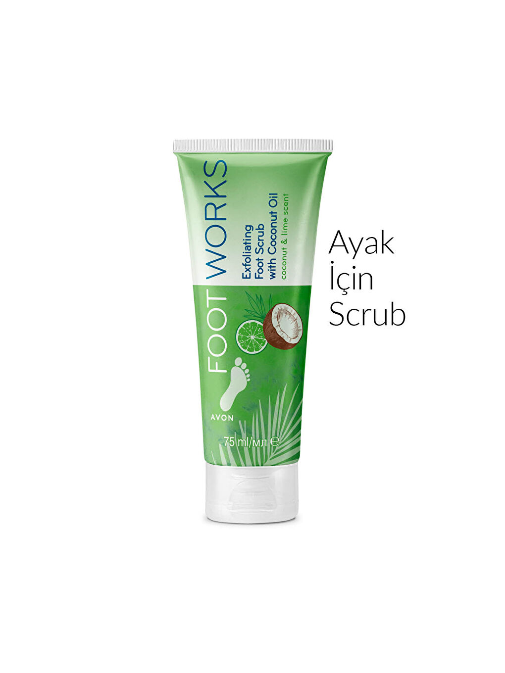 AVON Renksiz Footworks Hindistan Cevizi ve Misket Limonu Özlü Ayak için Scrub 75 Ml. Üçlü Set - 2