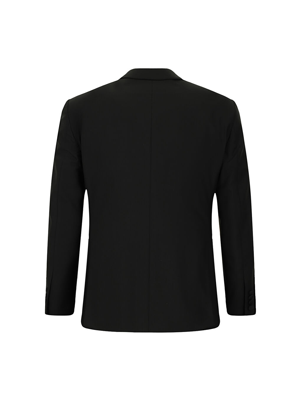 Siyah Relax Fit Rahat Kesim Mono Yaka Yelekli Smokin & Damatlık-2