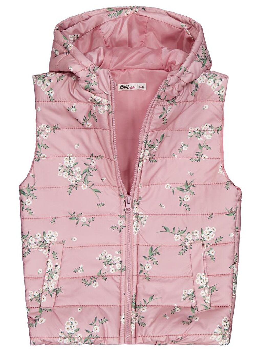 Pembe Girls Çıtır Çiçek 10-13 Yaş Yelek-1