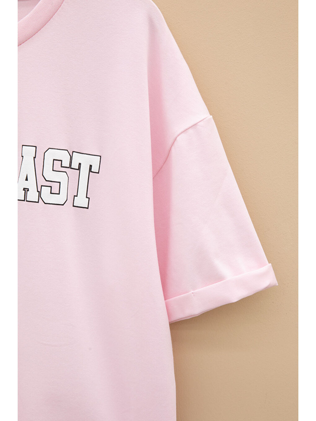 Pembe West Coast Yazılı Kısa Kol Kız Çocuk Bisiklet Yaka Tişört 20962-2