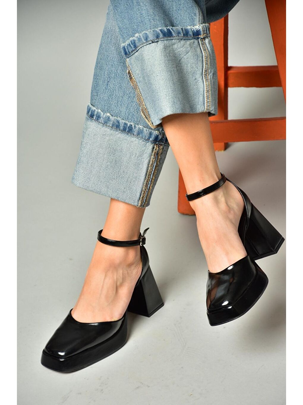 S2820303 Siyah Kadın Topuklu Ayakkabı-2