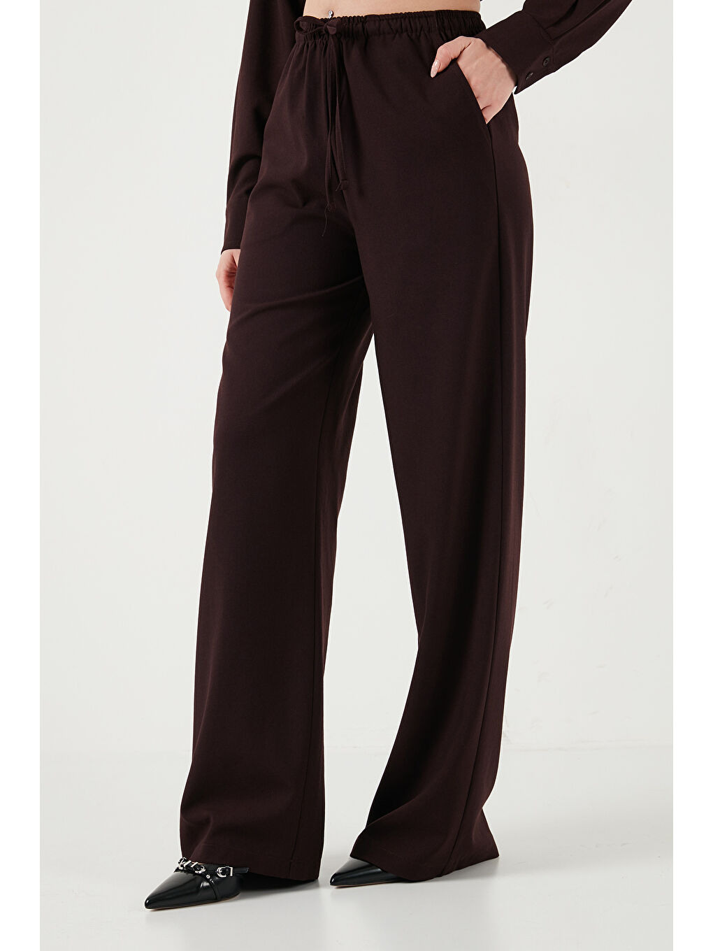 Mürdüm Regular Fit Kemer Detaylı Yüksek Bel Kadın Takım 6928887-2