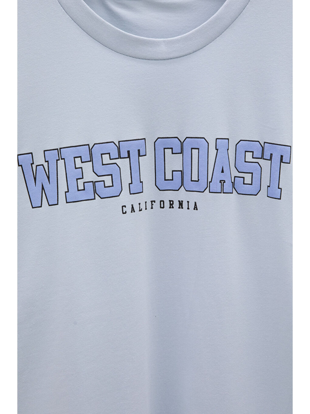 Mavi West Coast Yazılı Kısa Kol Kız Çocuk Bisiklet Yaka Tişört 20961-1