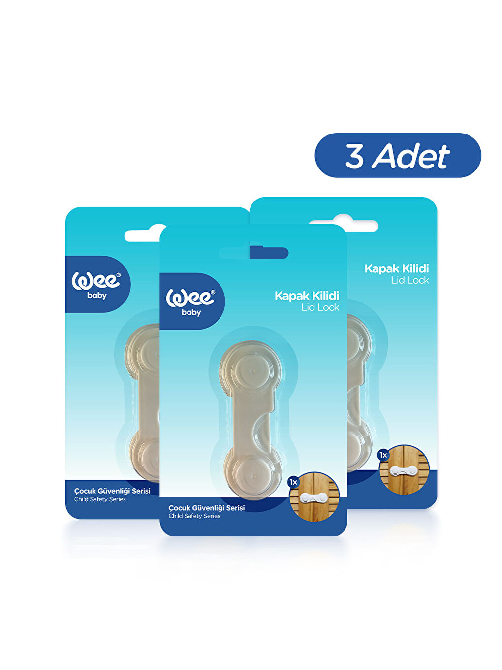Dolap Kapak Kilidi – Bebek Çocuk Güvenlik Kilidi (3 Adet)-4