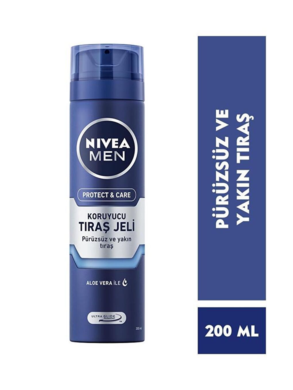 NIVEA Men Protect&Care Tıraş Jeli 200 ml Kuru Ciltler İçin Pürüzsüz Tıraş