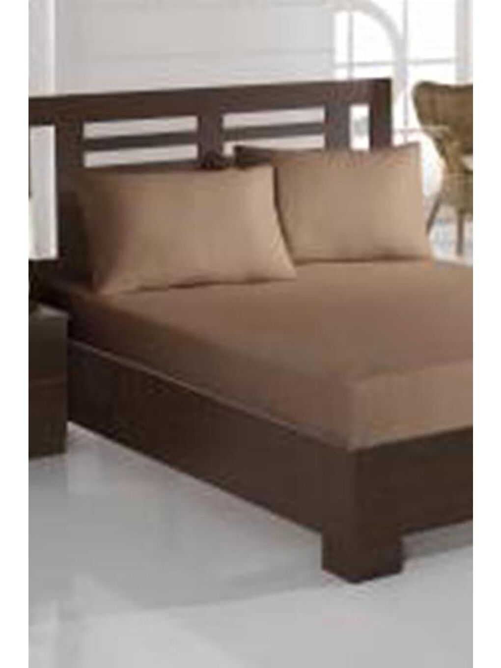 Karışık Penye Tek Kişilik 120x200 cm Lastikli Çarşaf Cappucino