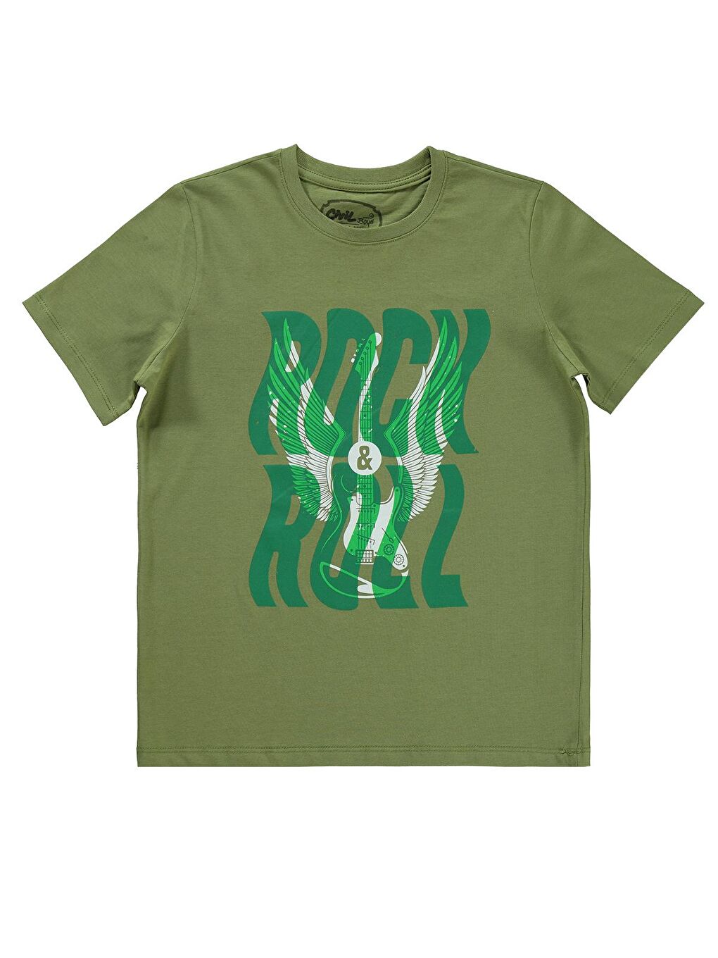 Boys Erkek Çocuk Tişört 10-13 Yaş Haki