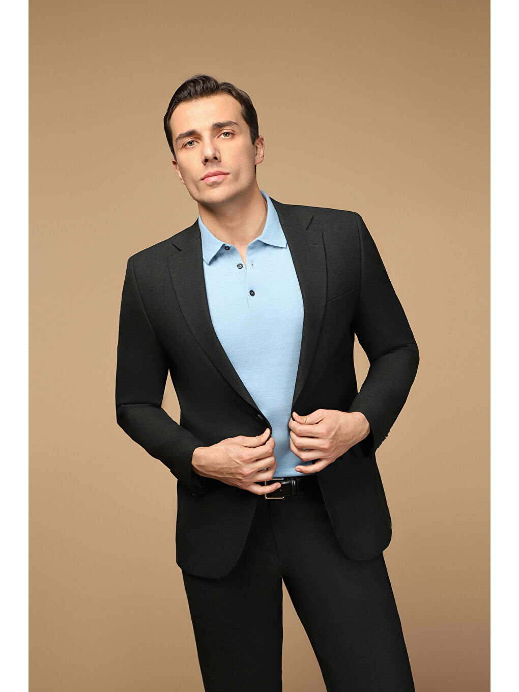 Gri Relaxed Fit Rahat Kesim Yünlü Klasik Takım Elbise-2