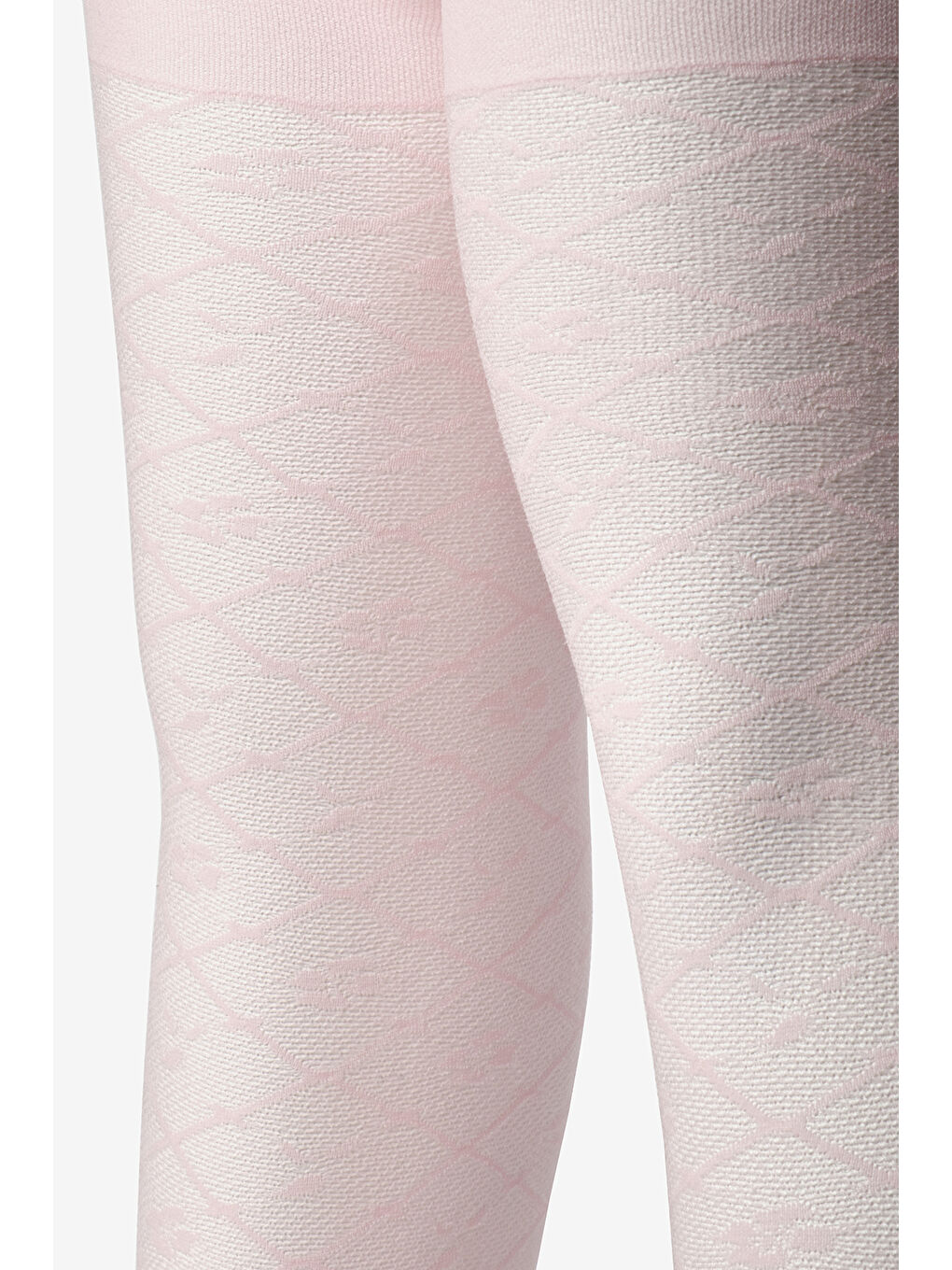 Pembe Çiçekli Ajur Desenli Kız Çocuk Külotlu Çorap-1