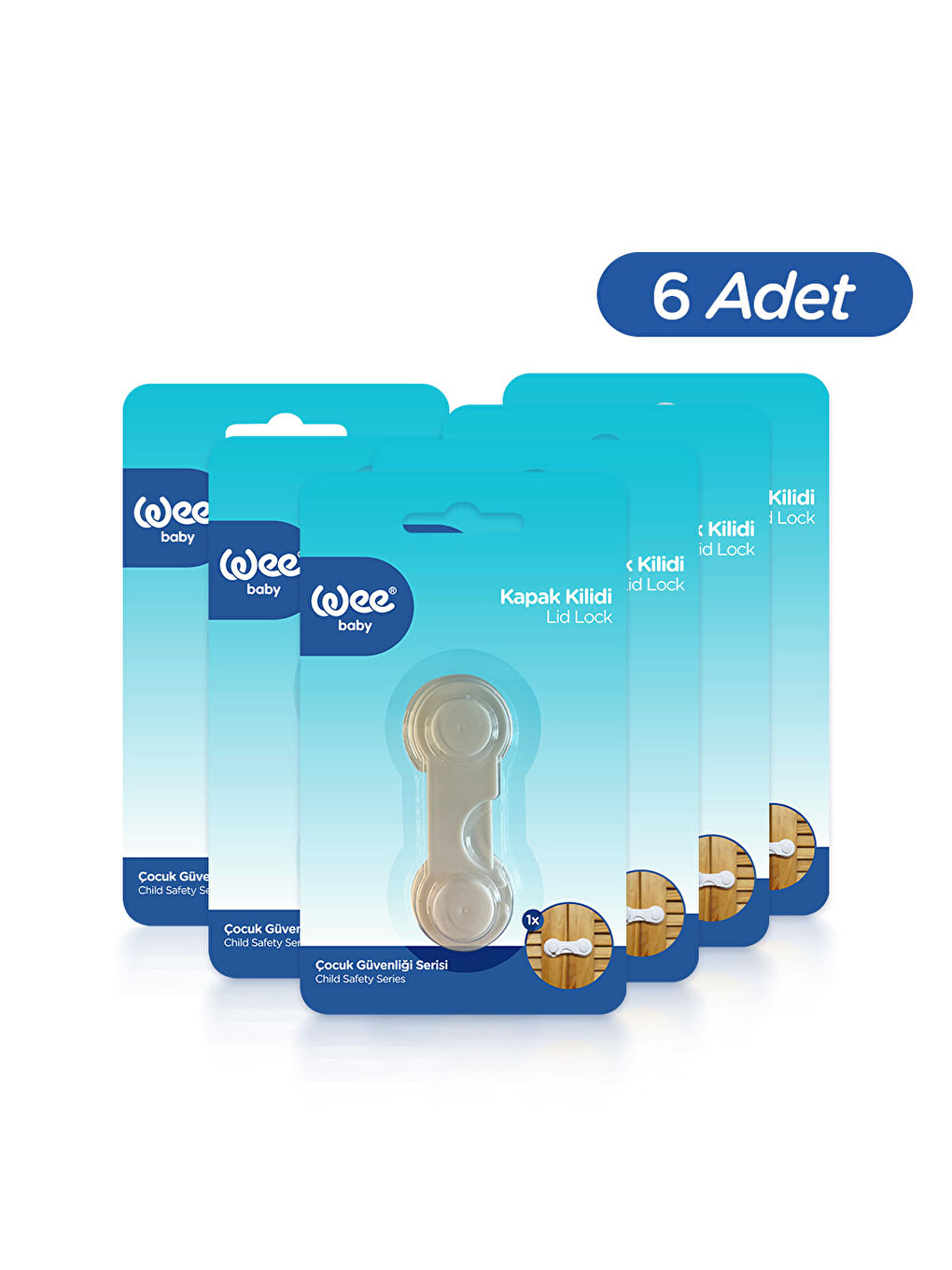 Dolap Kapak Kilidi – Bebek Çocuk Güvenlik Kilidi (6 Adet)-4