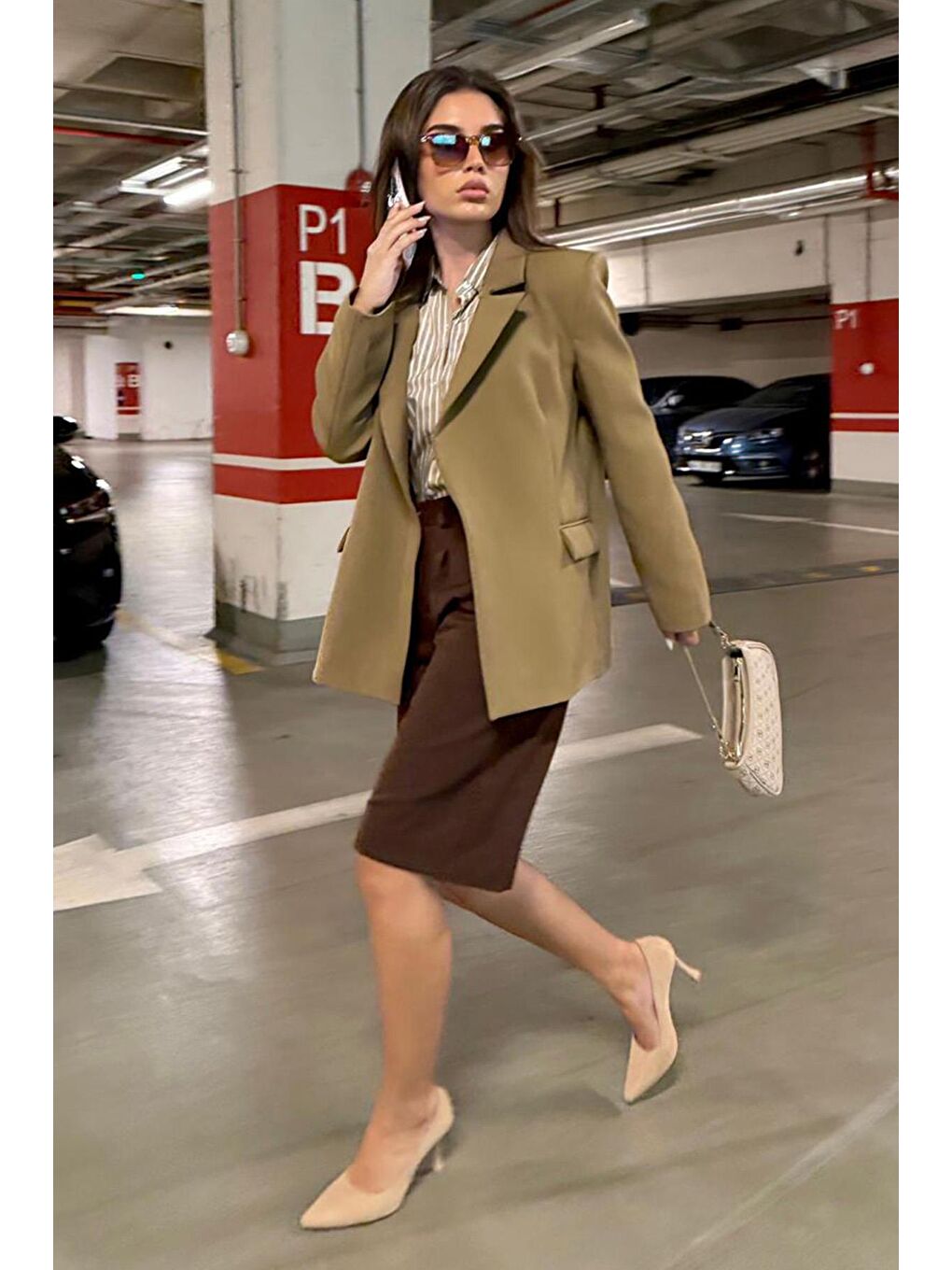 Haki Astarlı Kadın Blazer Ceket Mg2508-1