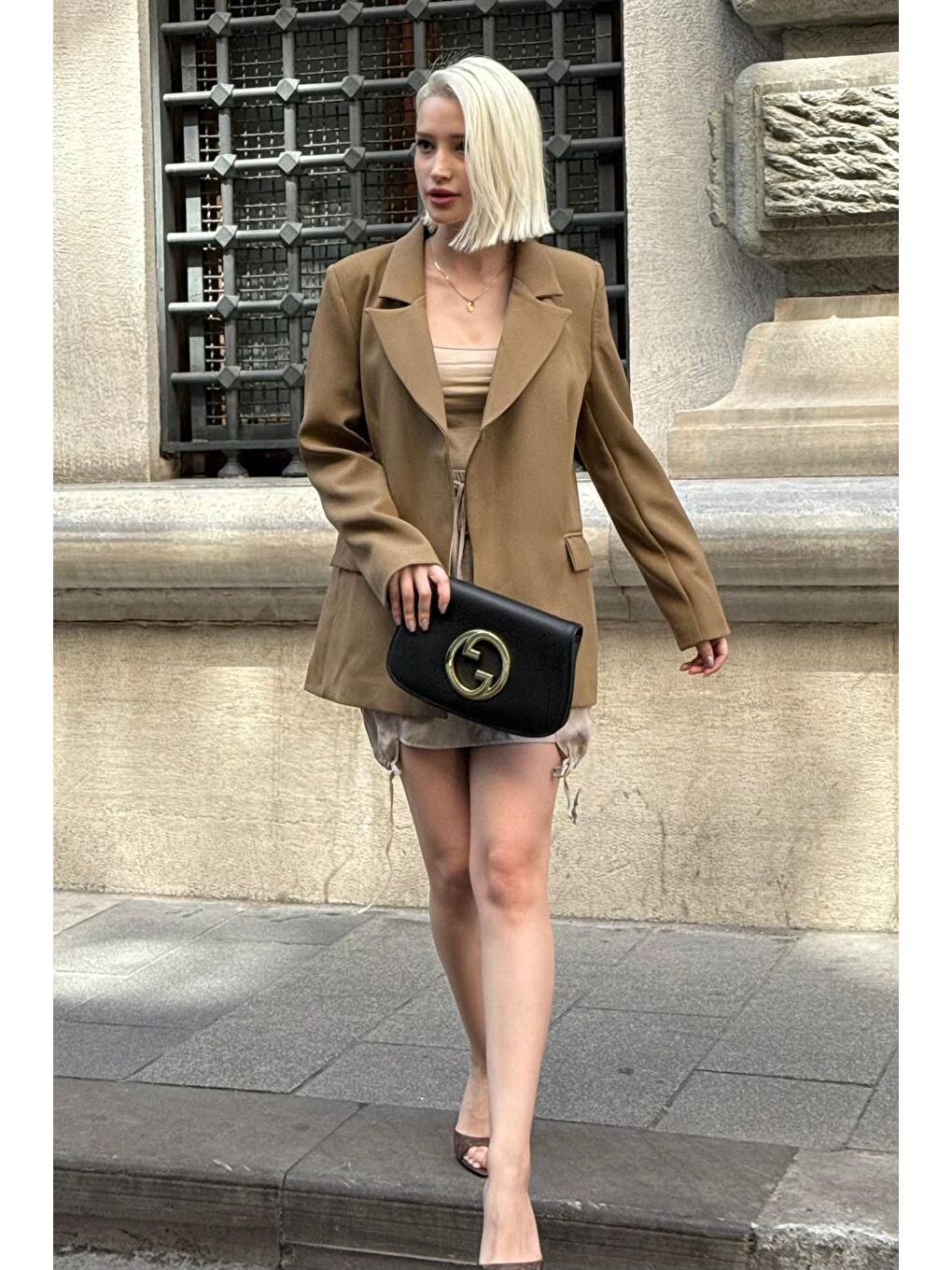 Haki Astarlı Kadın Blazer Ceket Mg2508-2