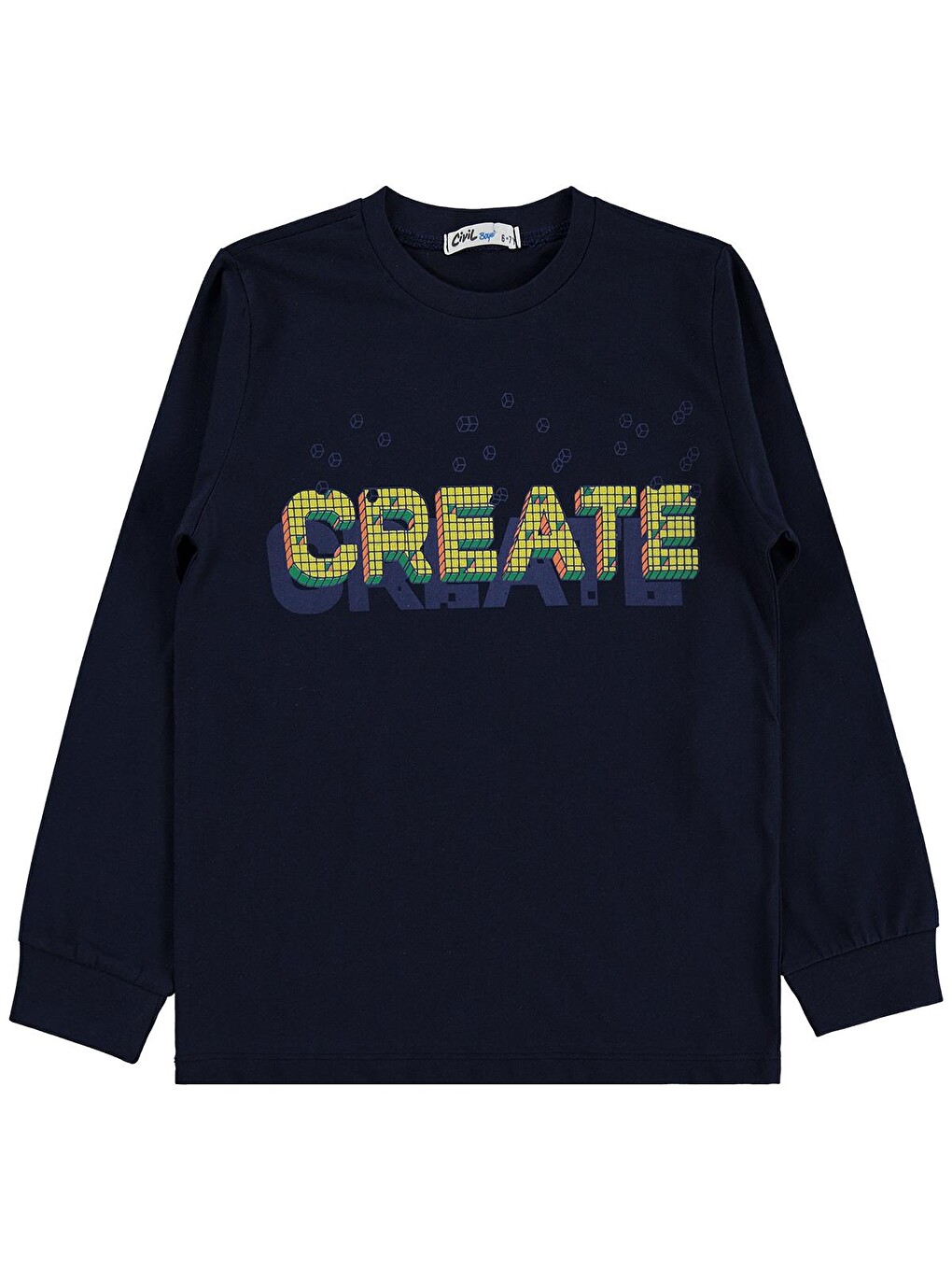 Boys Create Baskılı 6-9 Yaş Pijama Takımı - Lacivert-2