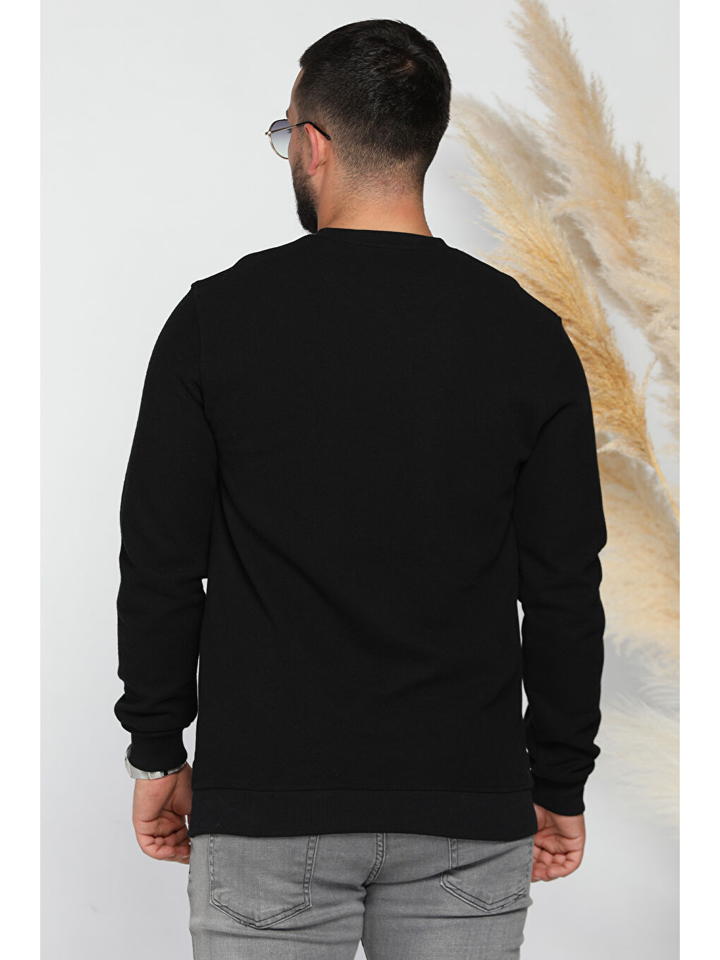 Mishar İtalia Siyah Erkek V Yaka Selanik Sweatshirt - 2