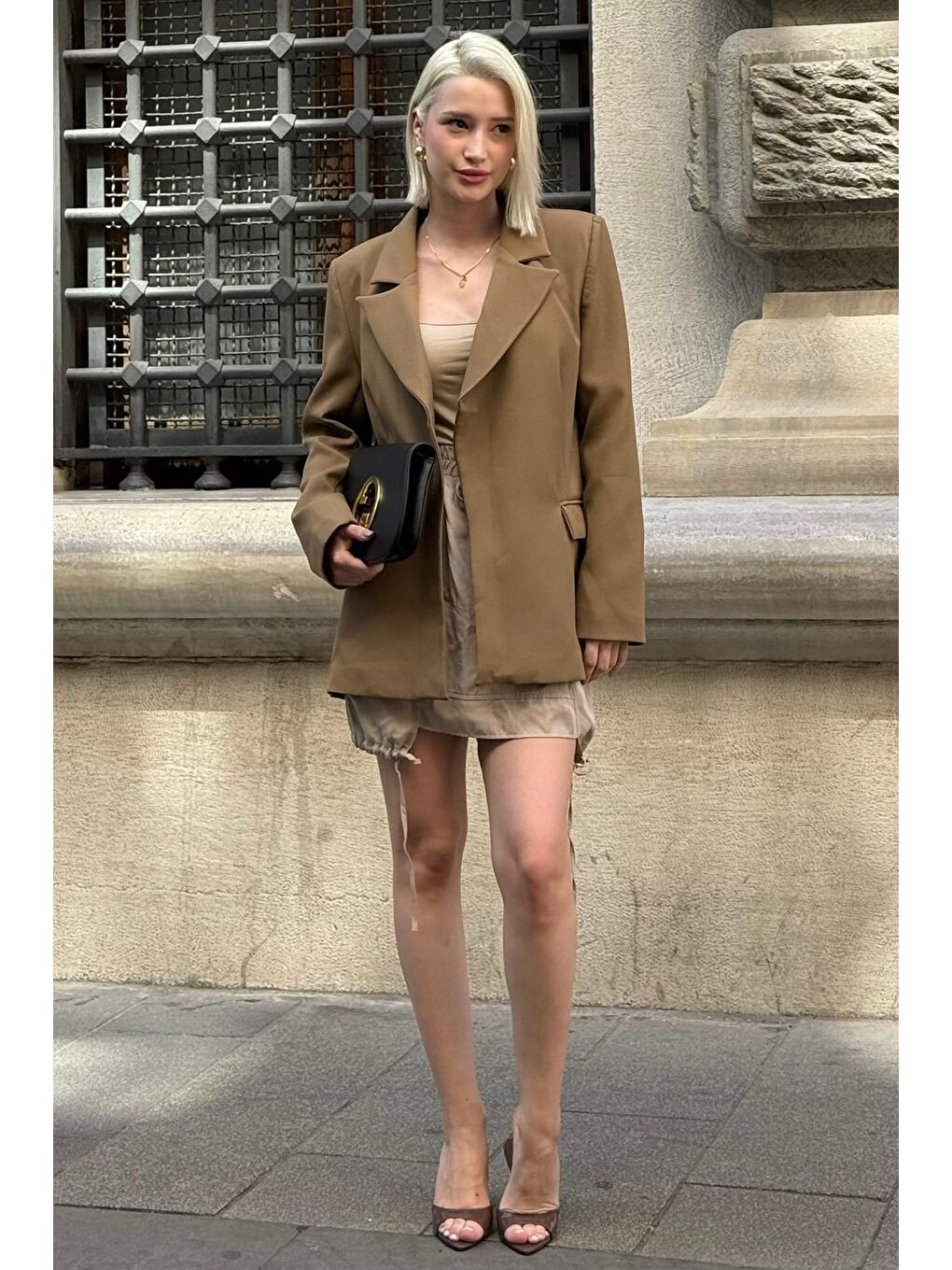 Haki Astarlı Kadın Blazer Ceket Mg2508-10