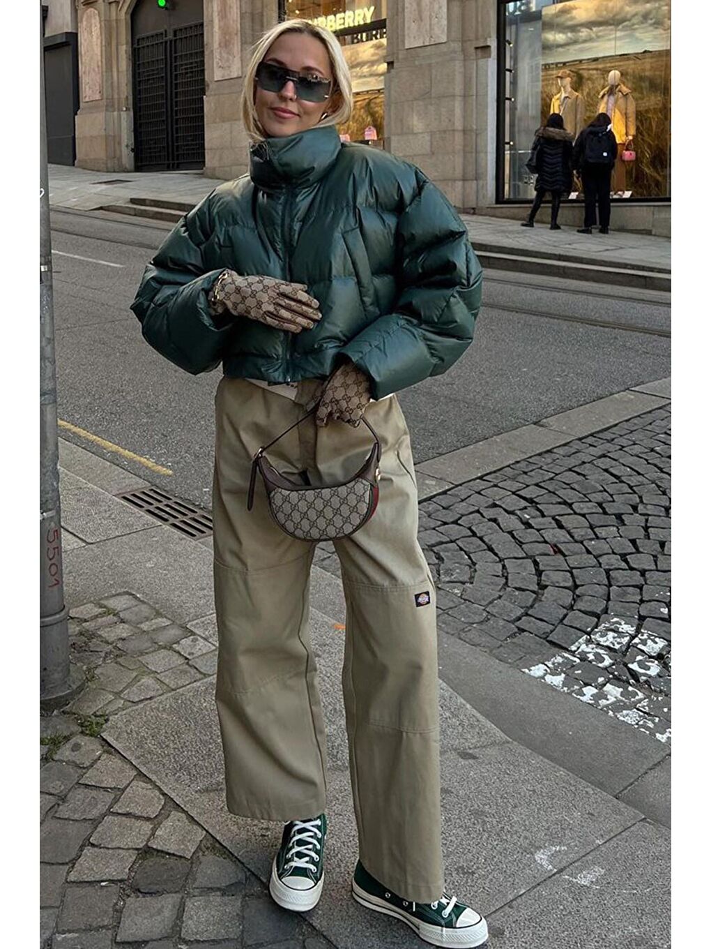 Koyu Yeşil Fermuar Detaylı Kısaltılabilir Şişme Mont MG1398-4