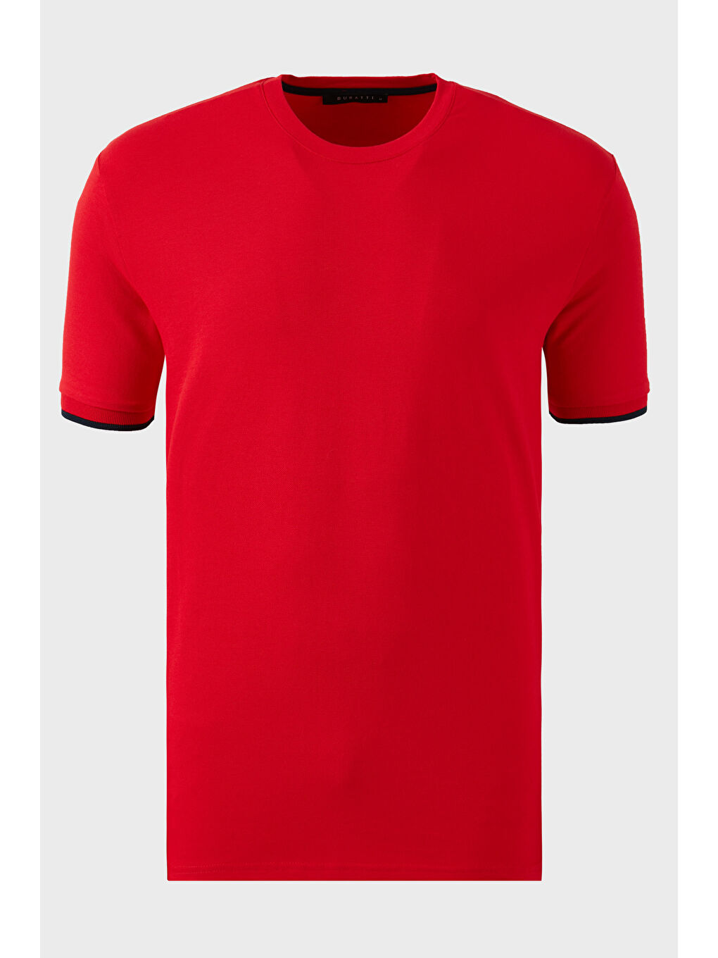 Kırmızı Streç Pamuklu Regular Fit Bisiklet Yaka Tişört 5902981