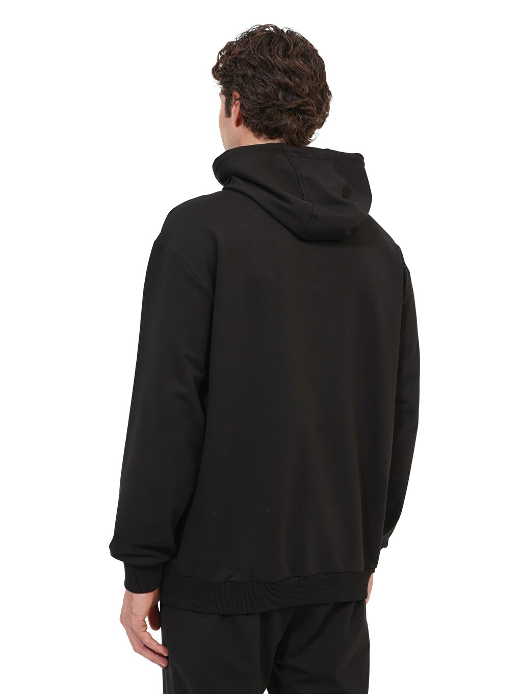 Sweatshirt Erkek Siyah Mb Sn73 Hoodıe-1