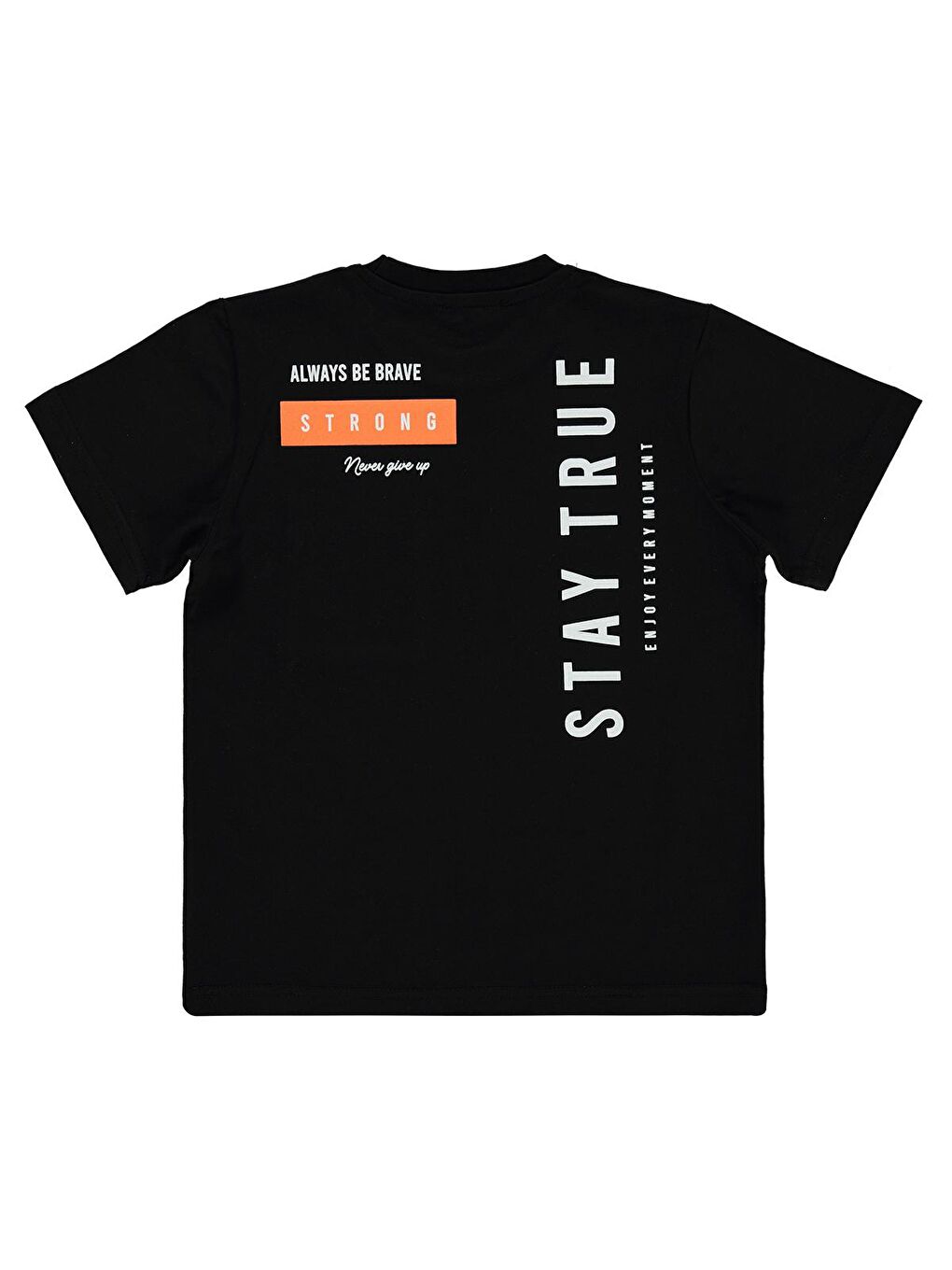 Boys Erkek Çocuk Tişört 10-13 Yaş Siyah-1