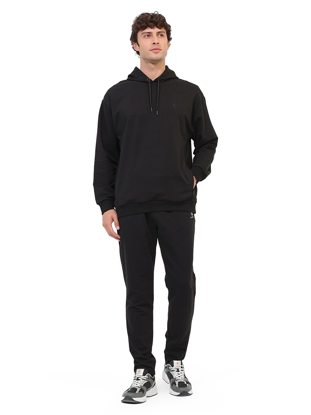 Sweatshirt Erkek Siyah Mb Sn73 Hoodıe-2