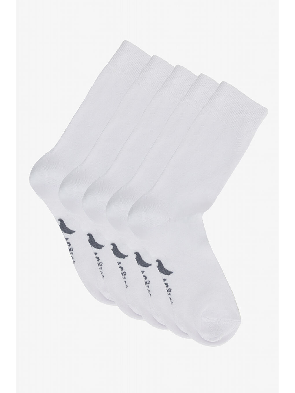 Erkek Beyaz Pamuklu 5'li Paket Soket Çorap