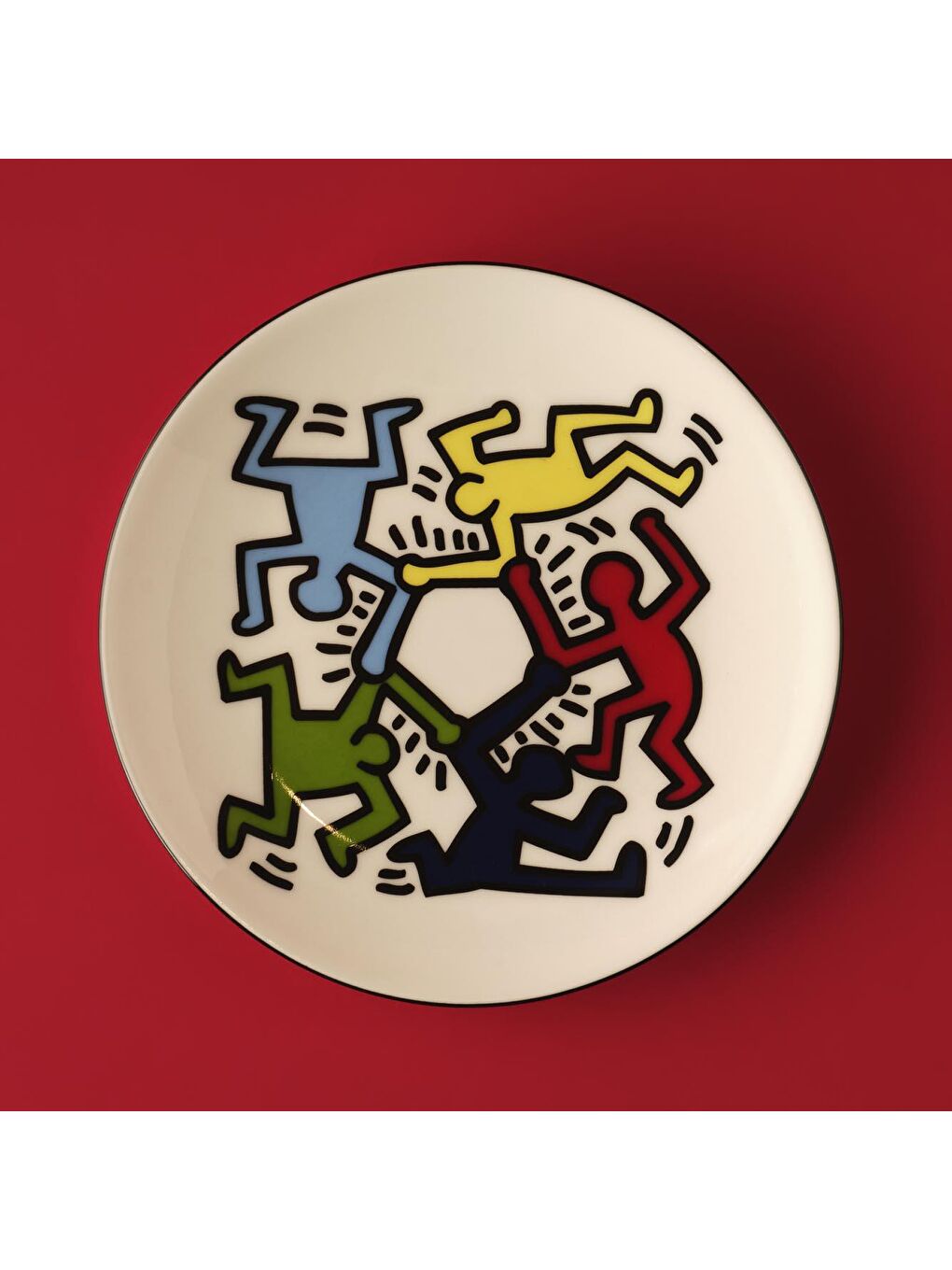 Bella Maison Karışık Keith Haring Colored Porselen Pasta Tabağı