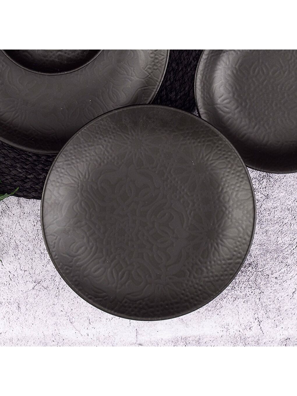 Ekru Matt 4 Parça 21 Cm Pasta Takımı-1