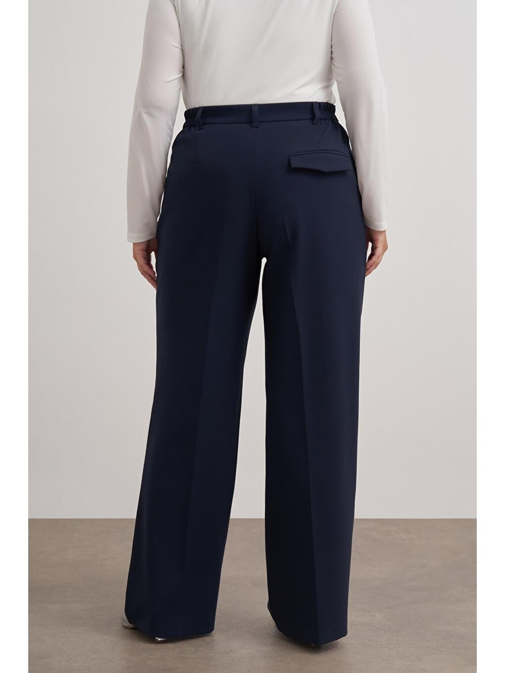 Lacivert Pilili Cepli Pantolon-5