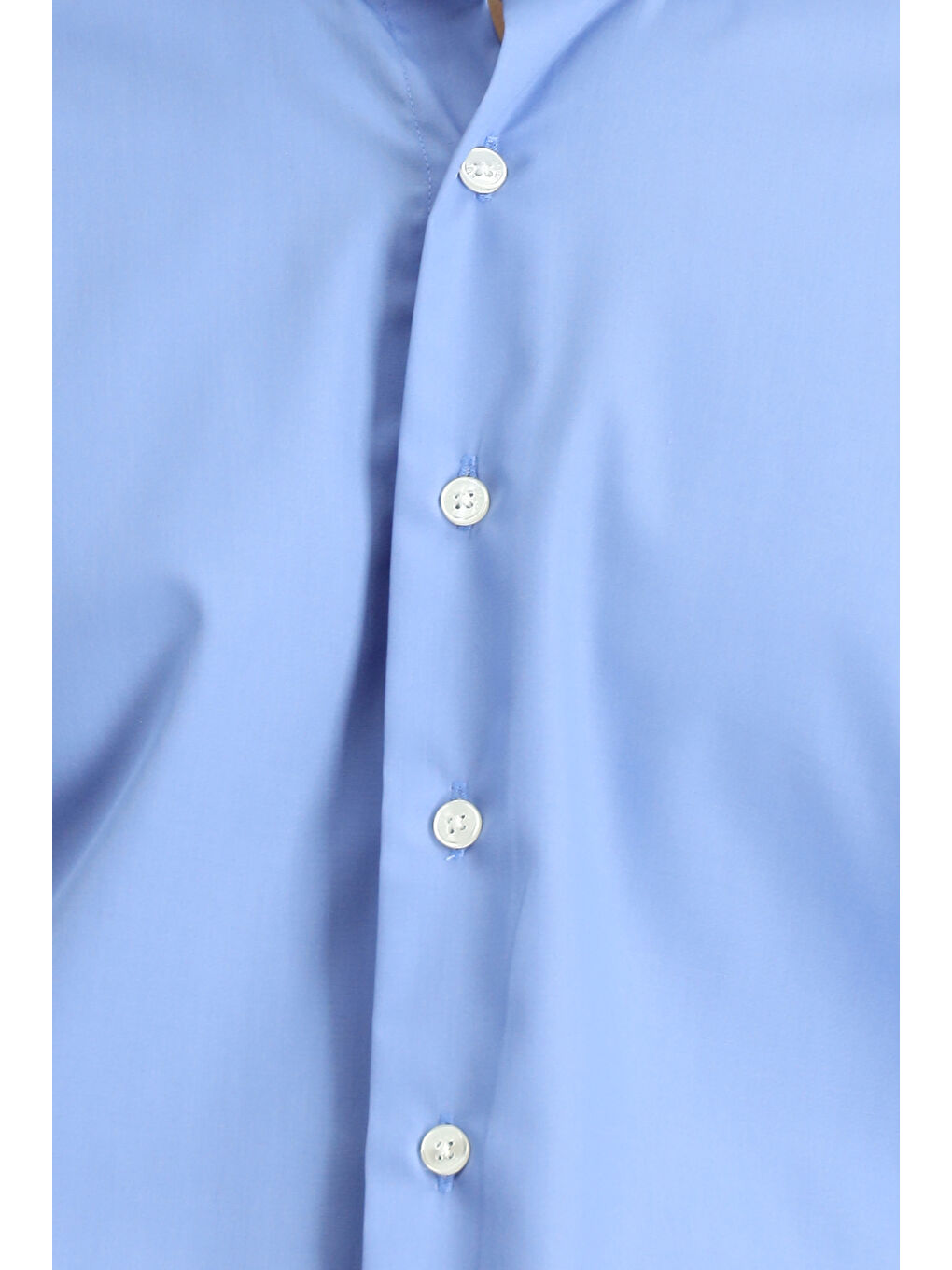 Mavi Uzun Kol Slim Fit Dar Kesim Non Iron Ütü Gerektirmeyen Pamuklu Düğmeli Yaka Büyük Beden Gömlek-4