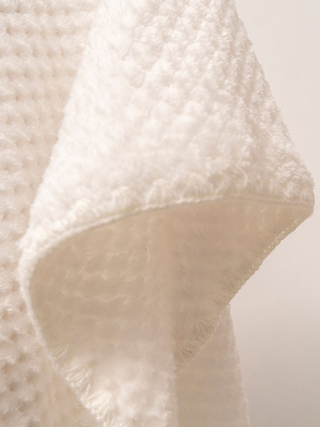 %100 Welsoft Jakarlı Bebek Battaniyesi Ekru-1