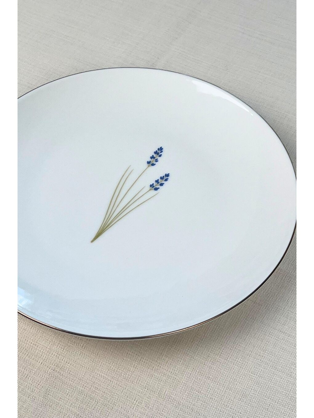 Karışık Porselen Natura Karma Altın Yaldız Servis Tabağı 24,50cm 6 lı-4