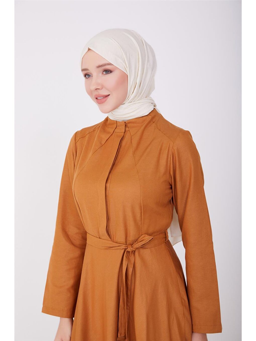 ARMİNE Camel Kesikli Elbise 23Y9664 - 2