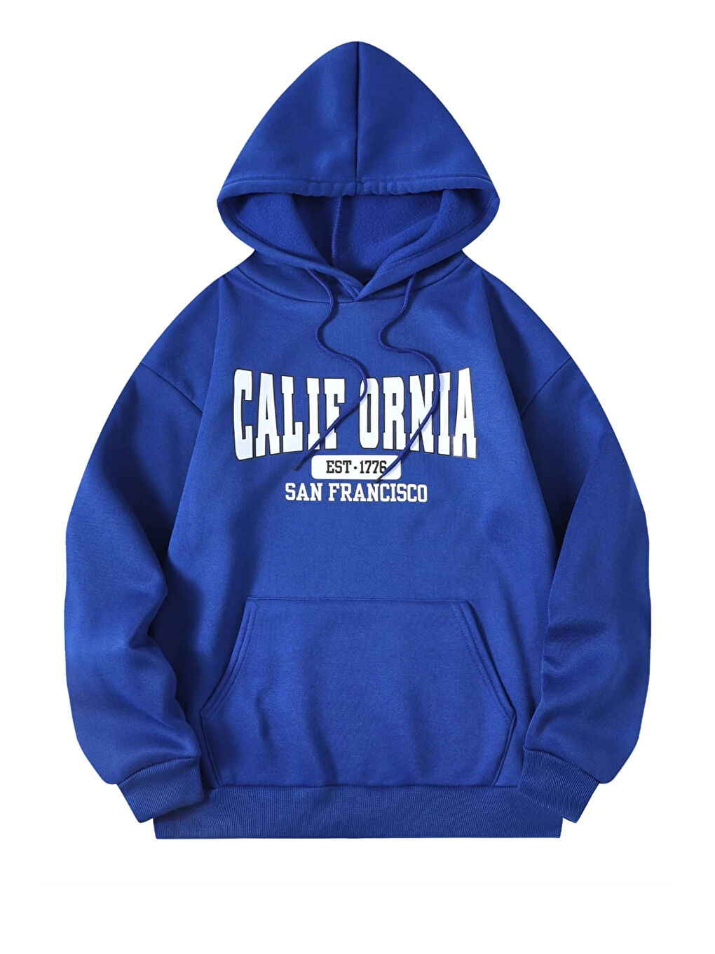 uyguntarz Mavi Unisex California Baskılı Sweatshirt