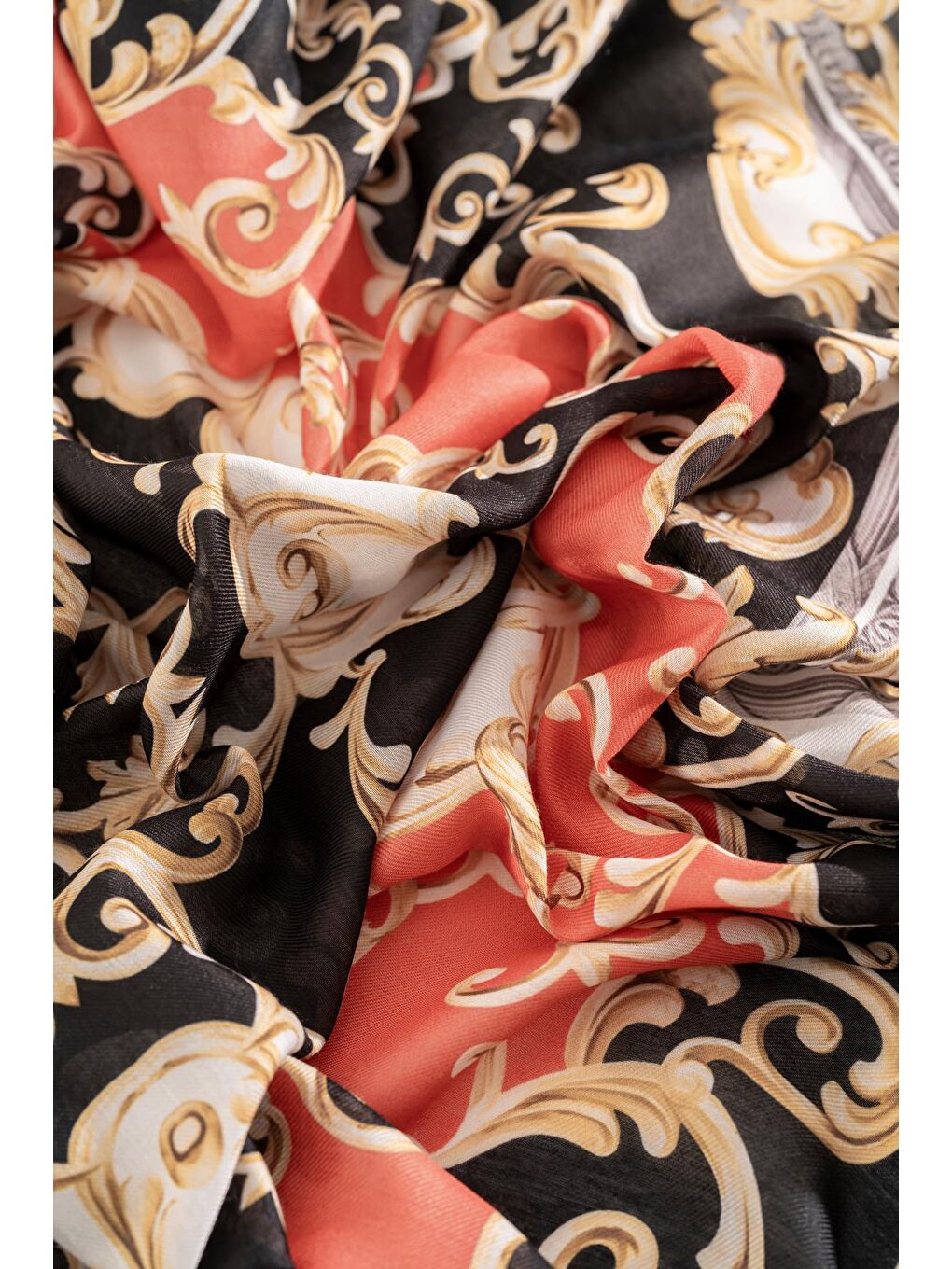 Turuncu Kadın Soft Eşarp Lesmira-2