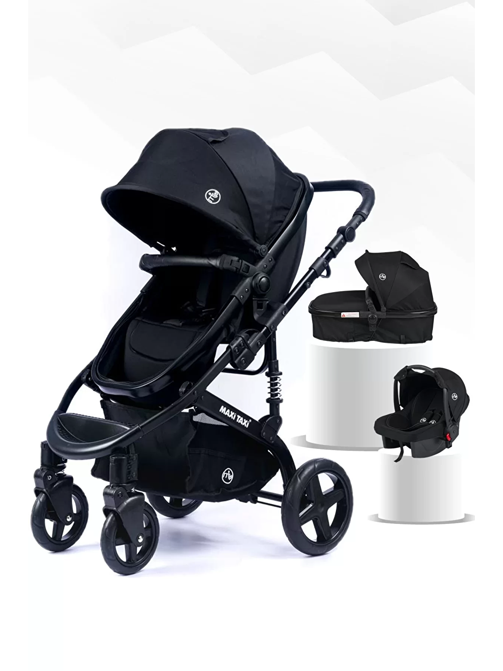 Maxi Taxi Siyah Fast Pro Travel Sistem Bebek Arabası - Orion Black - 7