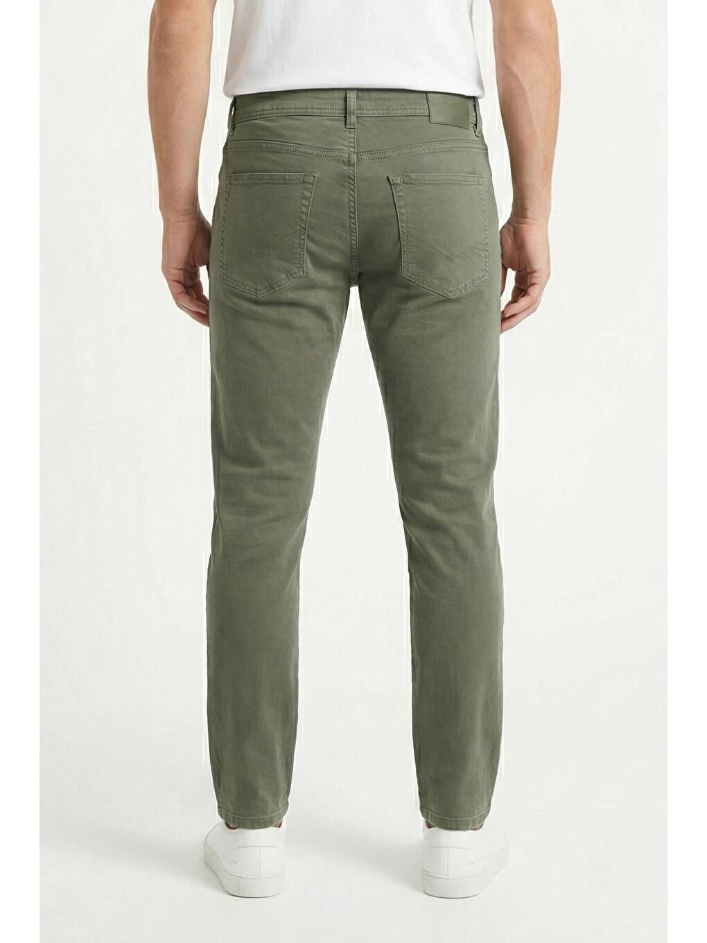 Giotelli Haki Slim Fit 5 Cepli Denim Pantolon-2