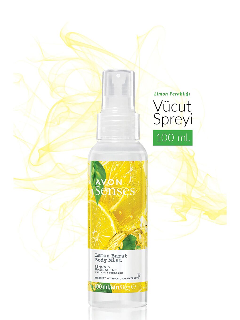 AVON Renksiz Senses Lemon Burst Limon ve Reyhan Kokulu Vücut Spreyi 100 Ml. İkili Set - 3