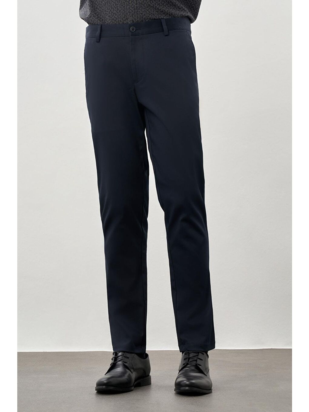 Koyu Lacivert Pamuklu Yandan Cepli Casual Comfort Fit Chino Pantolon 1003245169