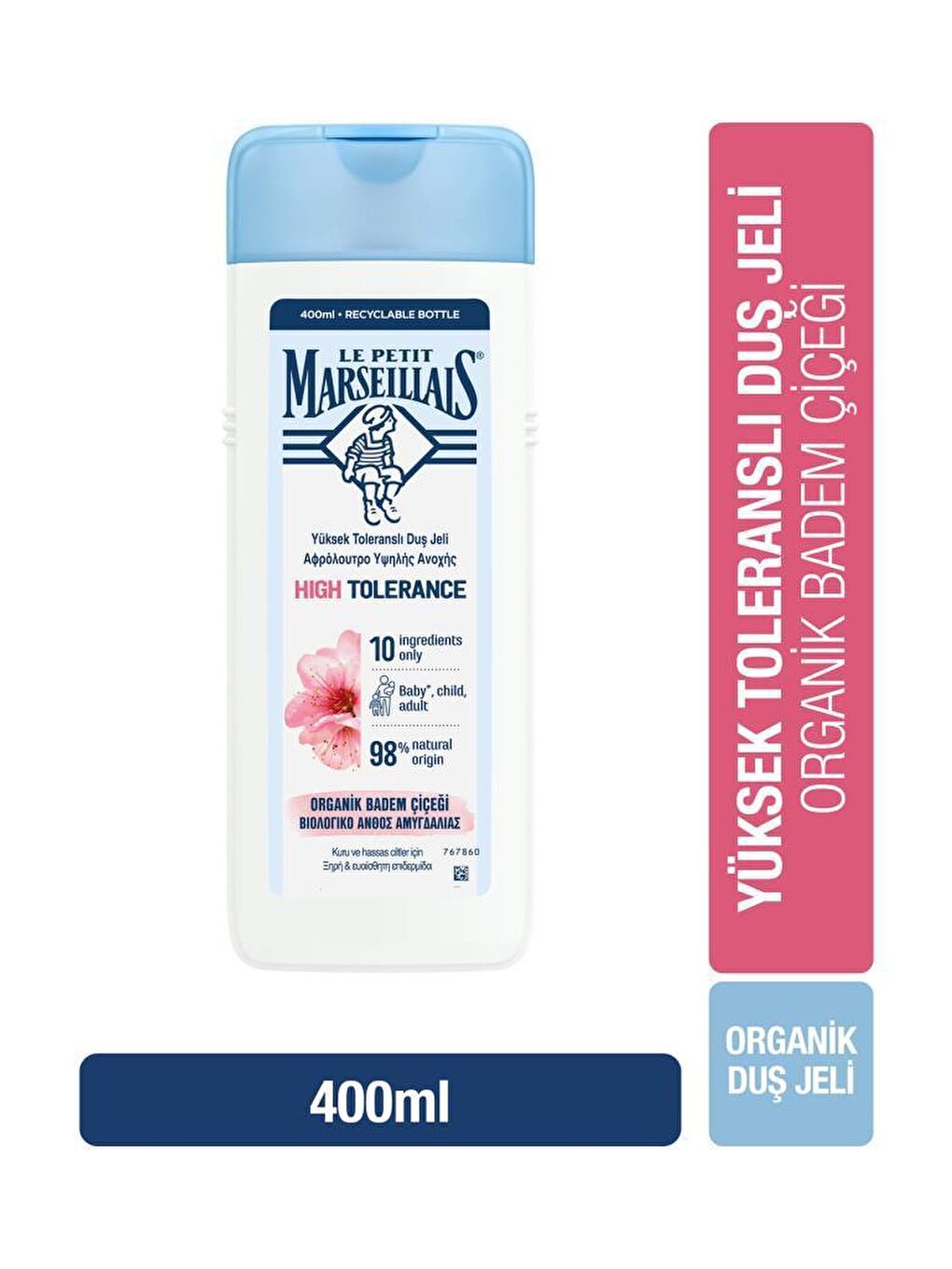 Le Petit Marseillais Renksiz High Tolerance Badem Çiçeği 400ml Duş Jeli