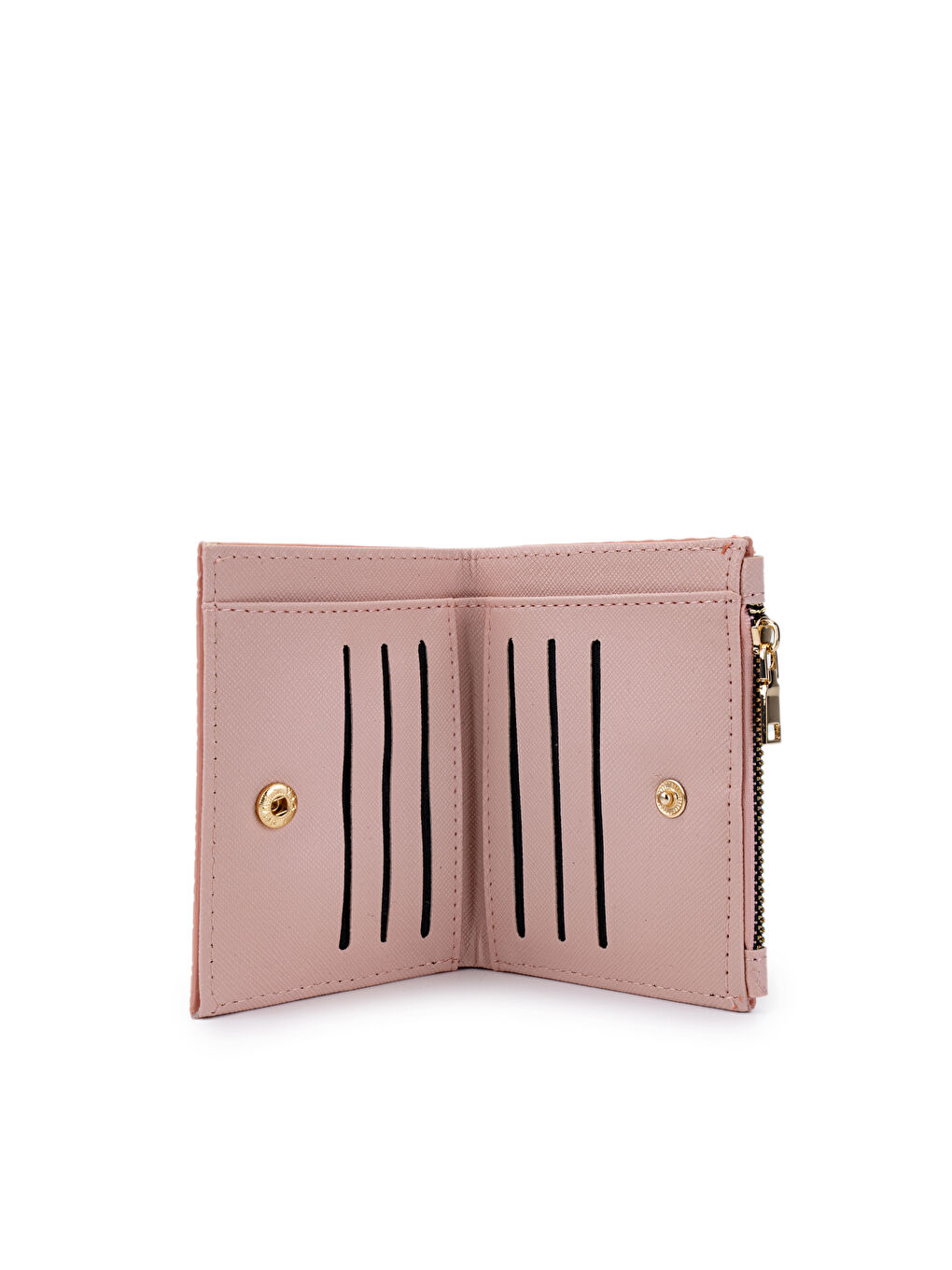 Pembe Suni Deri Kadın Cüzdan Pudra MN108-1