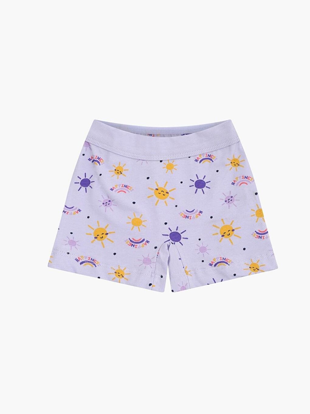 6'Lı Kız Çocuk Pamuklu Rainbow & Sun Karışık Boxer Şort-5