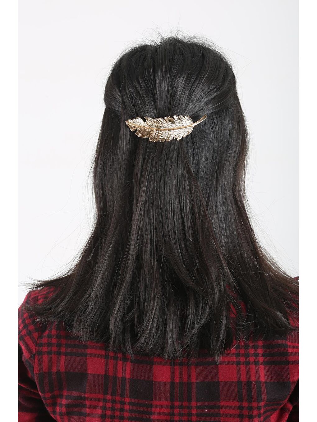 Sarı Tüy Otomatik Toka Altın